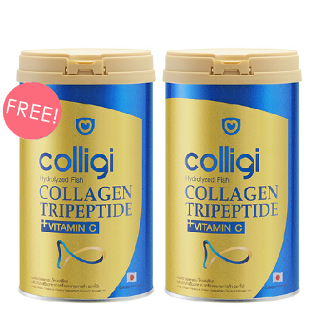 ซื้อ 1 ชิ้น ฟรี 1 ชิ้น!! Amado Colligi Collagen Tripeptide + Vitamin C 160g คอลลาเจนนำเข้าจากประเทศญี่ปุ่น สกัดจากปลาทะเลน้ำลึก ไม่ใส่สี ไม่มีน้ำตาล